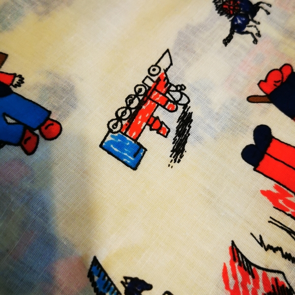 Vintage Unused Cotton Cowboy Fabric ~ 4 Metres - Picture 5 of 14